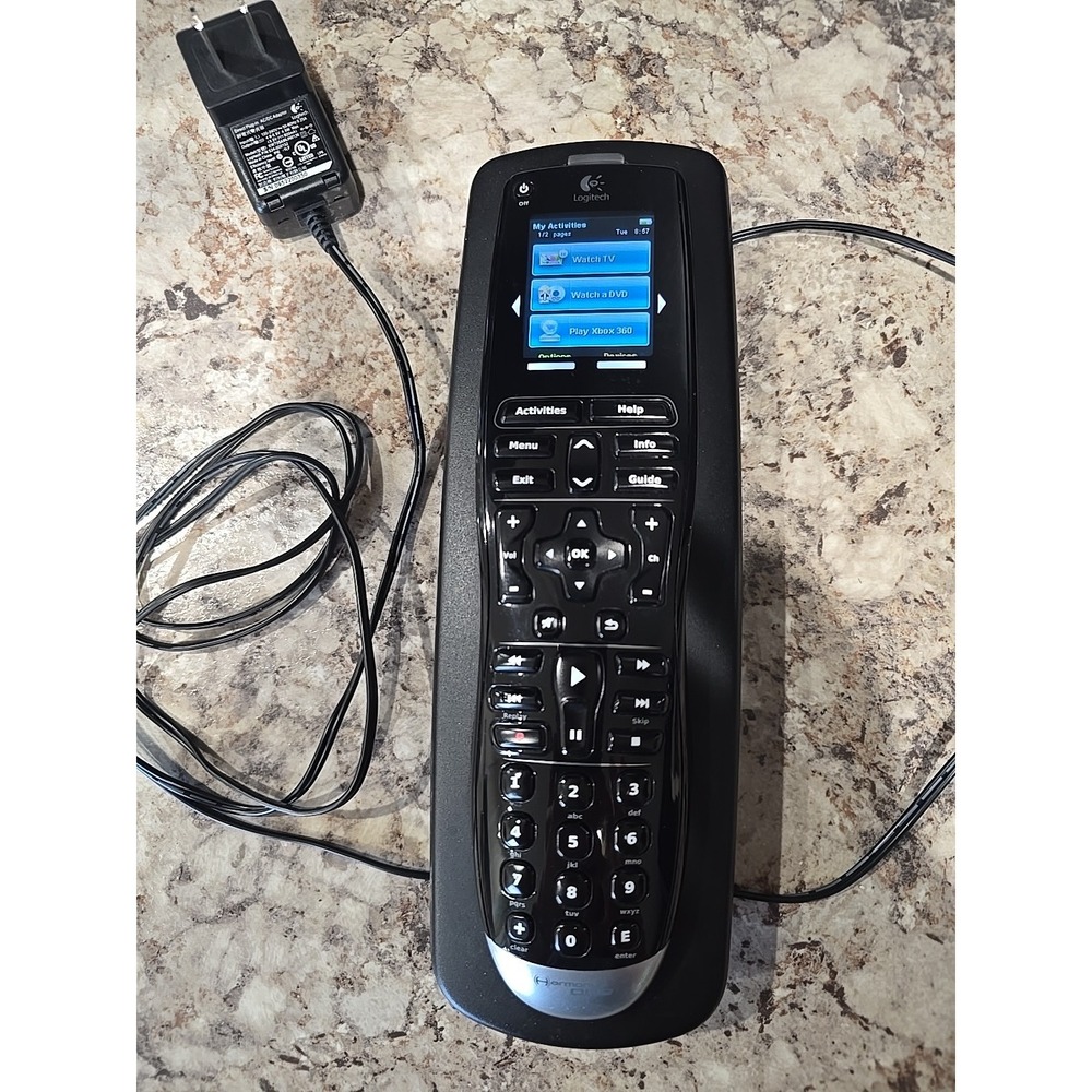 Logitech Harmony One universal remote w/ charging base & AC adapter pre-owned